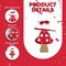 Mushroom Themed Pinata, Red & Brown Color with White Dots, Elevate Your Woodland Birthday Celebration with Vibrant Supplies and Eye Catching Decoration, Forest Party Favor